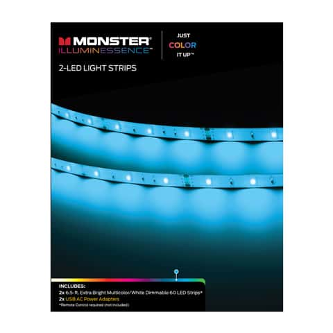 Monster Just Color it Up 6.5 ft. L Multicolored Plug In LED Smart