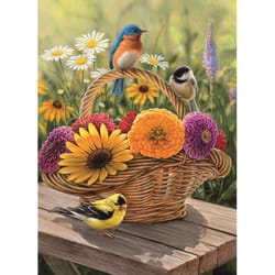 Cobble Hill Bluebird and Bouquet Tray Puzzle Multicolored 35 pc