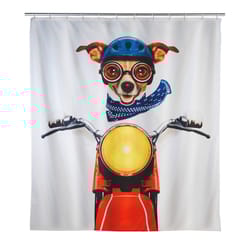 Wenko 71 in. H Biker Dog Shower Curtain W/Hooks Polyester