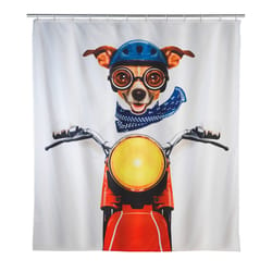 Wenko 71 in. H Biker Dog Shower Curtain W/Hooks Polyester