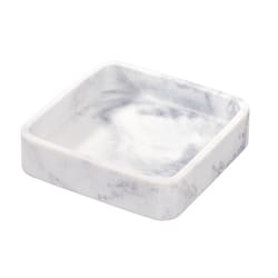 InterDesign Dakota White Marble Plastic Bathroom Tray