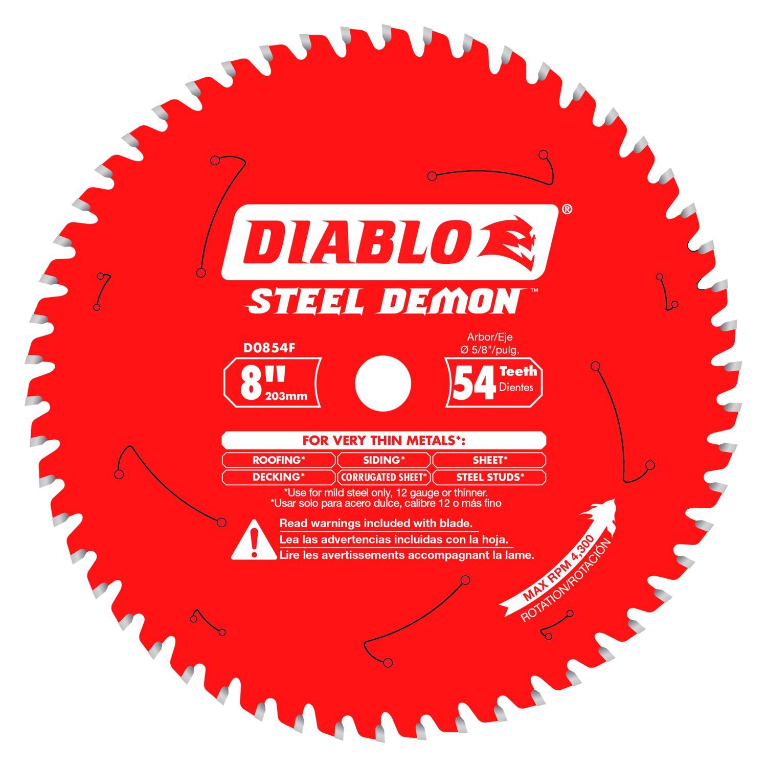 Diablo Steel Demon 8 in. D X 5/8 in. TiCo Hi-Density Carbide Metal Saw Blade 54 teeth 1 pk Sansujyuku sansujyuku.com