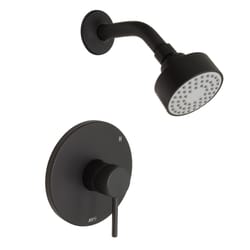 Huntington Brass Euro 1-Handle Matte Black Tub and Shower Faucet