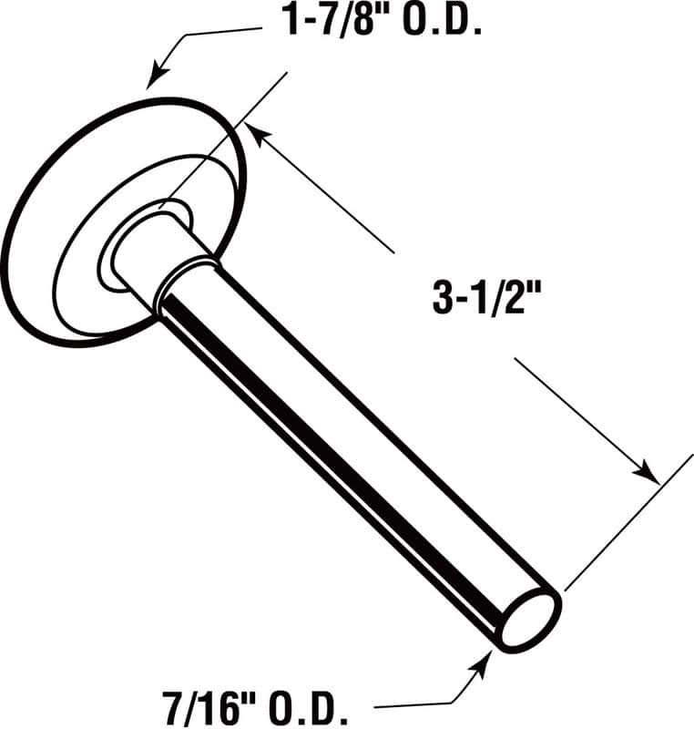 Prime-Line 7/16 in. W X 3.5 in. L X 1-7/8 in. D Plastic Garage Door Roller Prime-Line 7/16 in. W X 3.5 in. L X 1-7/8 in. D Plastic Garage Door Roller