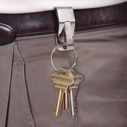 Lucky Line Secure-A-Key Stainless Steel Silver Split Keychain