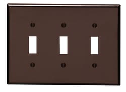 Leviton Ivory 3 gang Plastic Toggle Wall Plate 1 pc