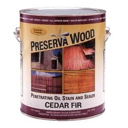 Preserva Wood Transparent Matte Cedar Fir Oil-Based Oil Penetrating Wood Stain/Sealer 1 gal