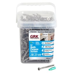 GRK Fasteners No. 10 in. X 2-1/2 in. L Star Flat Head W-Cut Multi-Purpose Screws