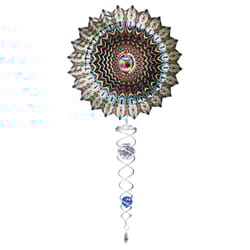 Spinfinity Designs Multi-color Stainless Steel 6.5 in. Gazing Mandala Mini Set Outdoor Spinner