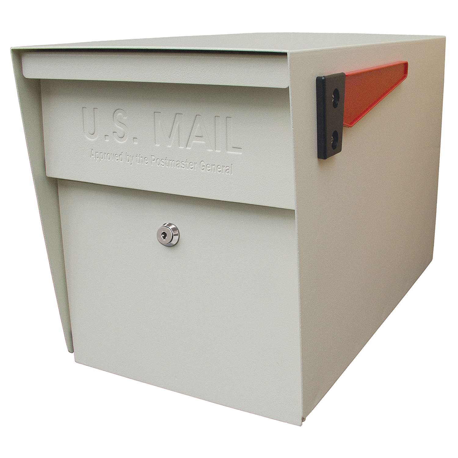 Mail Boss Modern Galvanized Steel Post Mount White Locking Mailbox Ace Hardware