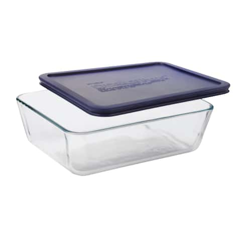 Pyrex Simply Store 11-Cup Rectangle Glass Storage Container with Lid -  Triple A Building Center