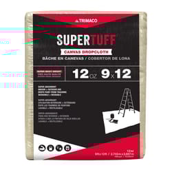 Trimaco SuperTuff 9 ft. W X 12 ft. L 12 oz Canvas Drop Cloth 1 pk
