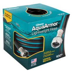 Gilmour AquaArmor 1/2 in. D X 100 ft. L Expandable Lightweight Garden Hose Black/Blue