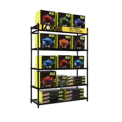 4 in. W Black Steel Shelving Unit