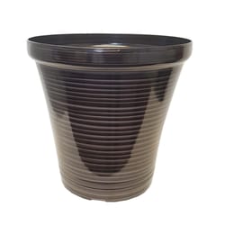 Misco 9.5 in. H X 10 in. D Plastic Planter Black