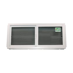 Duo-Corp Basement Double Slider White Glass/Vinyl Window 18 in. W X 31-3/4 in. L 1 pk