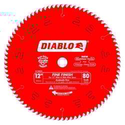 Diablo 12 in. D X 1 in. TiCo Hi-Density Carbide Finishing Saw Blade 80 teeth 1 pk