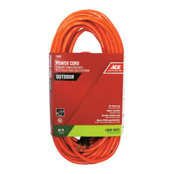 Ace Indoor or Outdoor 50 ft. L Orange Extension Cord 16/2 SJTW
