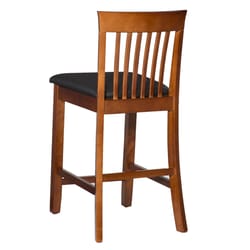 Linon Home Decor Dark Brown Polyurethane Fowler Barstool 37 in.