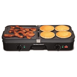 Hamilton Beach Black Plastic Nonstick Surface Griddle/Grill 180 sq in