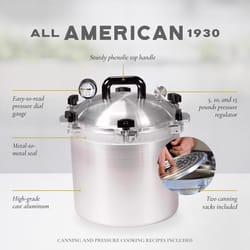 All American 1930 Aluminum Pressure Canner 21.5 qt Silver