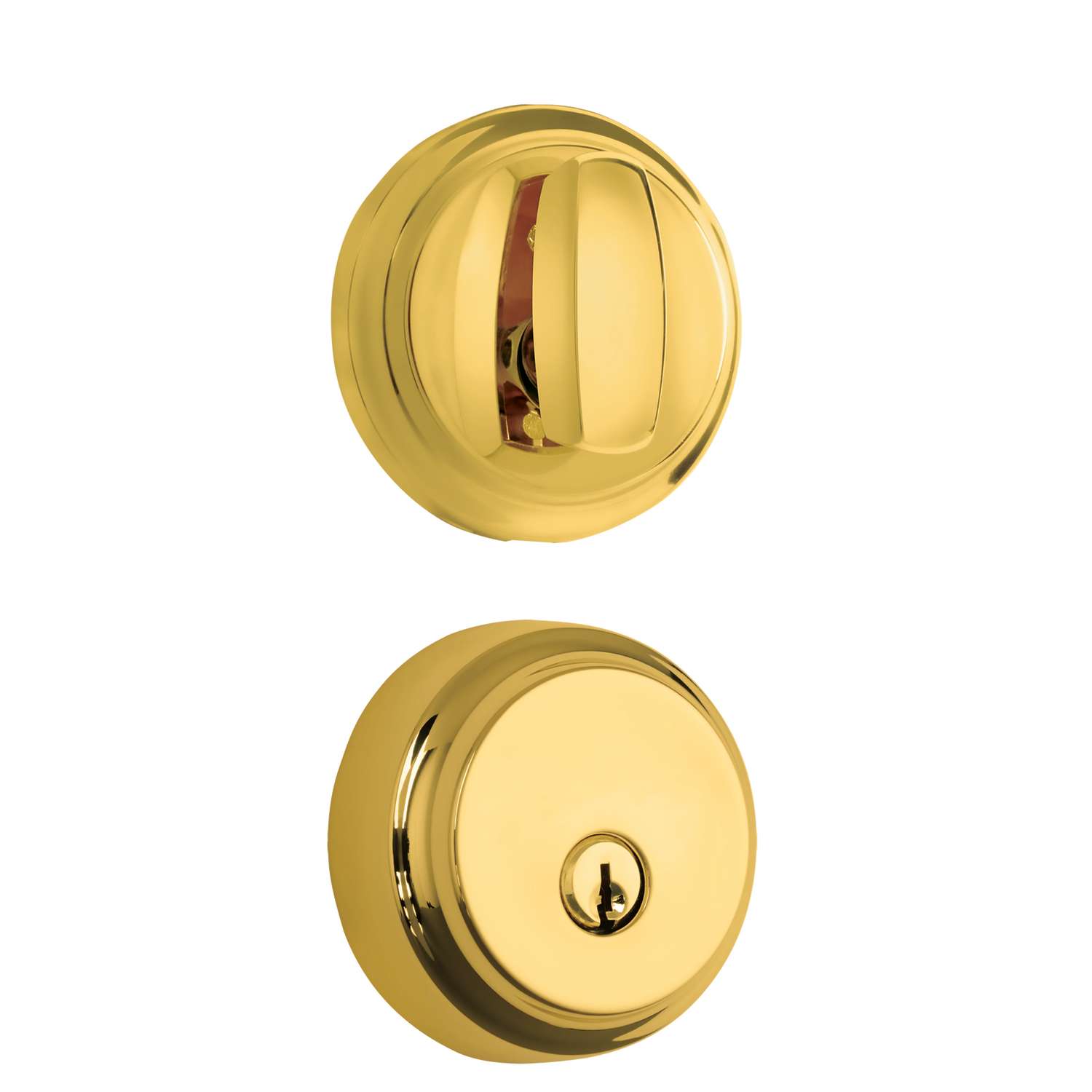 Brinks Push Pull Rotate Polished Brass Steel Deadbolt - Ace Hardware