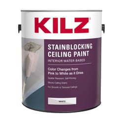 KILZ Stainblocking Flat White Water-Based Ceiling Paint Interior 1 gal