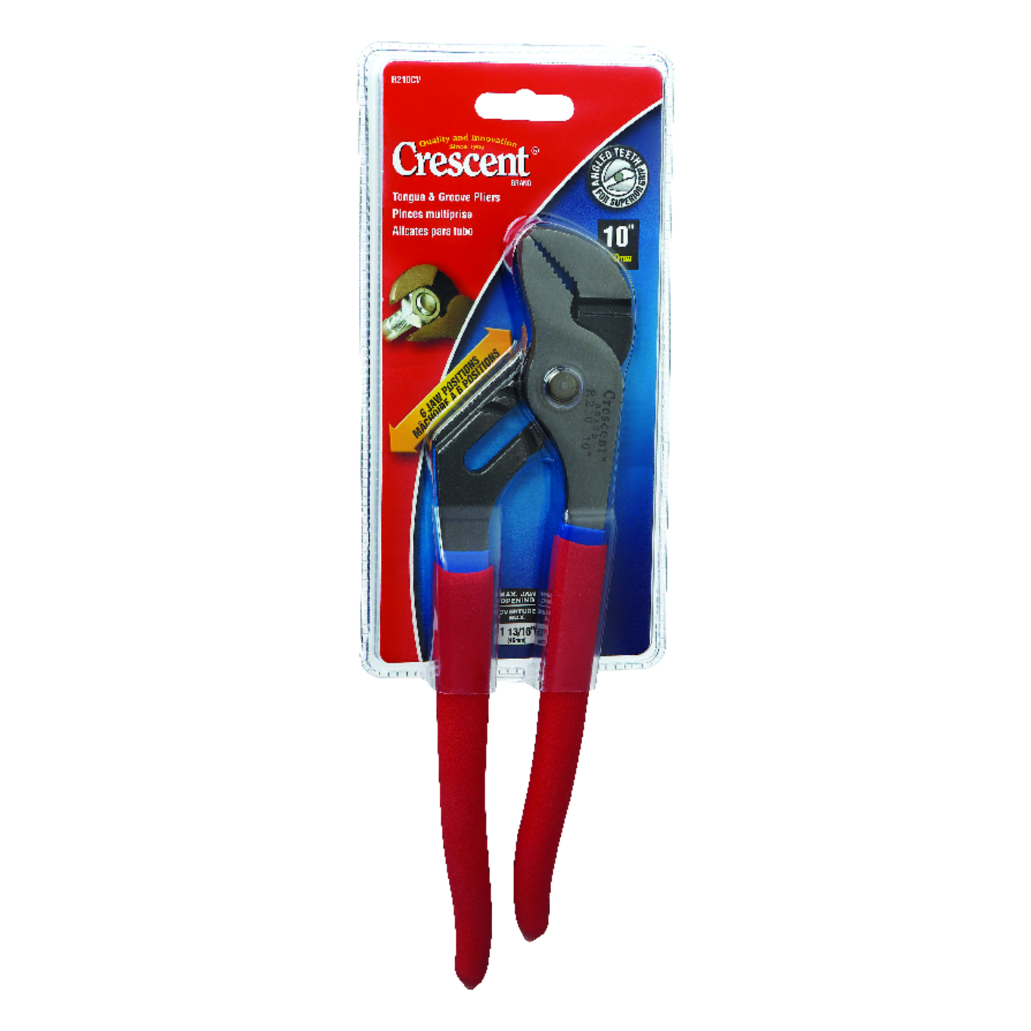 Crescent 10 in. Alloy Steel Straight Jaw Tongue and Groove Pliers