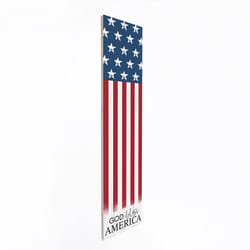 P Graham Dunn Multicolored Wood 60 in. H God Bless America Porch Sign