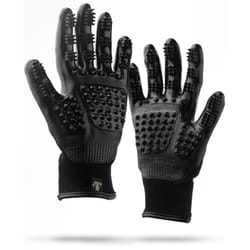 HandsOn Black All Pets Grooming Gloves