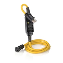 Leviton Outdoor 6 ft. L Black/Yellow Extension Cord 14/3 SJTW