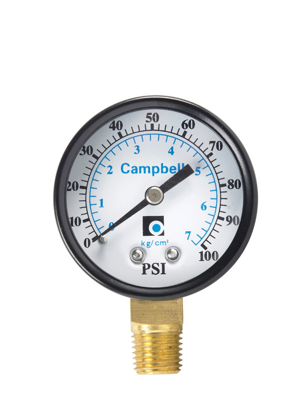 2x Brady Water Pressure Test Gauge 0-100 PSI Btgind Cs-nl for sale online 