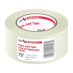 USG Sheetrock 75 ft. L X 2-1/6 in. W Paper White Self Adhesive Joint Tape
