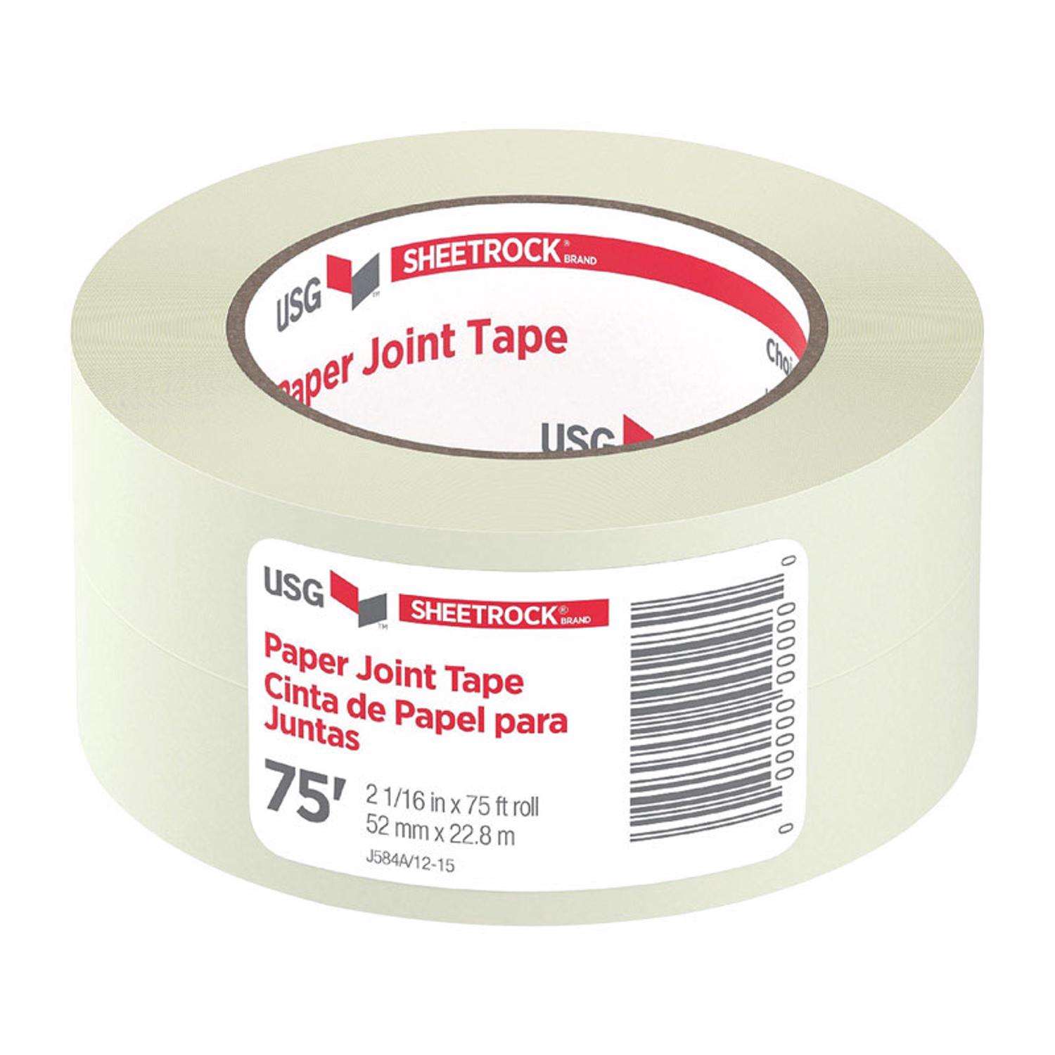 USG Sheetrock 75 ft. L X 21/16 in. W Paper White Self Adhesive Joint