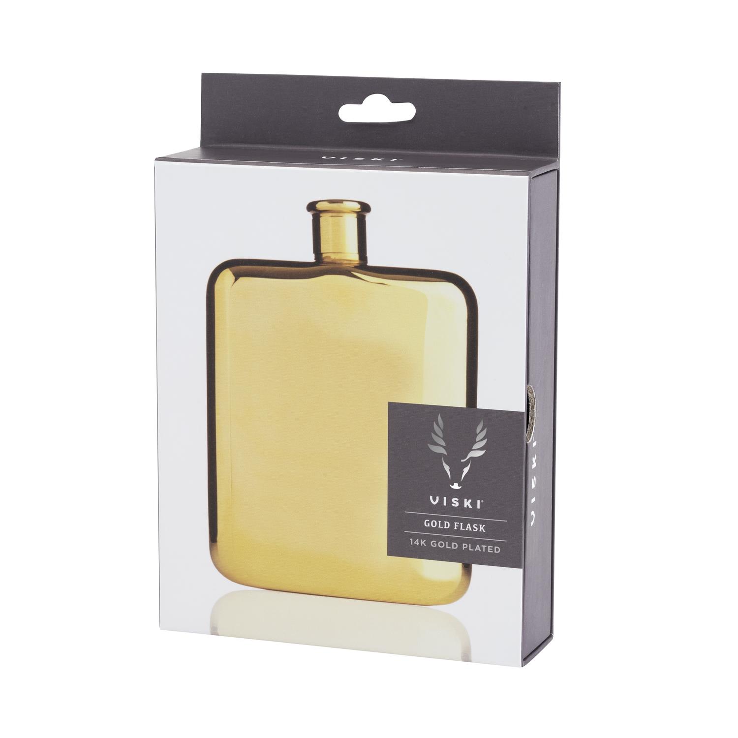 Viski Gold Metal Flask Sansujyuku sansujyuku.com