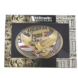 Montana Silversmiths American Pride Multicolored Belt Buckle