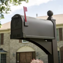 Architectural Mailboxes Arlington Classic Galvanized Steel Post Mount Bronze Mailbox