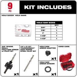 Milwaukee 15 piece discount hole saw kit