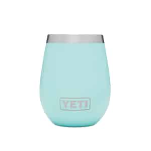 YETI  Rambler  Seafoam Green  Stainless Steel  No Sweat  Wine Tumbler  BPA Free 10 oz. 