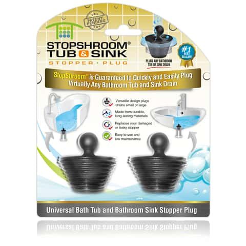 SinkShroom Ultra Strainer Drain Protector Hair Catcher with StopShroom for  Sink