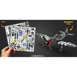 Metal Earth P-47 Thunderbolt 3D Model Kit Multicolored