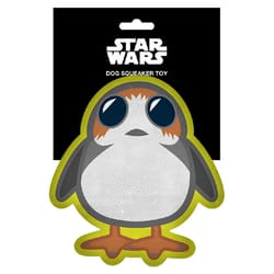 Buckle-Down Star Wars Multicolored Plush Porg Full Body Squeaky Dog Toy 1 pk