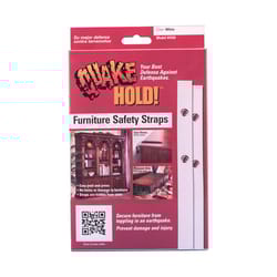 Quake Hold Ready America Nylon Self Adhesive Furniture Strap White Assorted 1 in. W X 15 in. L 2 pk
