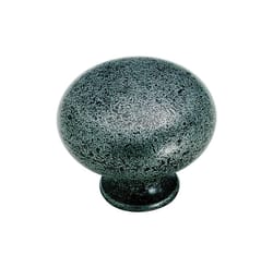 Amerock Traditional Round Furniture Knob 1-1/4 in. D 1-1/16 in. Wrought Iron 1 pk