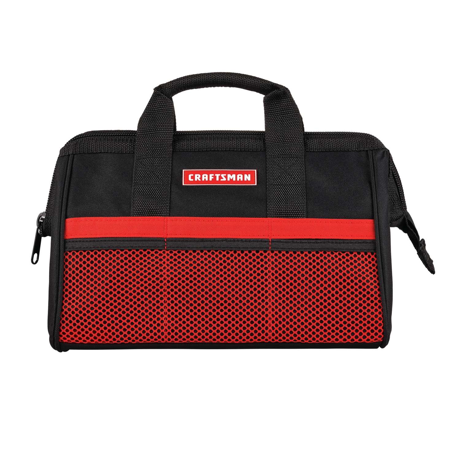 Craftsman 13 in. W Wide Mouth Tool Bag 6 pocket (Black/Red)