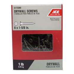Ace No. 6 wire X 1-5/8 in. L Phillips Fine Drywall Screws 1 lb 230 pk
