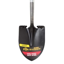 Truper Tru Pro 40 in. Steel Round Digging Shovel Steel Handle