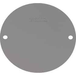 Sigma Electric Round Steel 4.13 in. H X 4.13 in. W Flat Box Cover