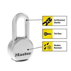 Master Lock 4-45/64 in. H X 1-19/64 in. W X 2-1/2 in. L Steel Ball Bearing Locking Weather-Resistant