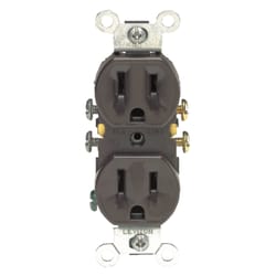 Leviton 15 amps 125 V Duplex Brown Outlet 5-15R 1 pk